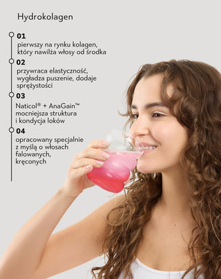 Kolagen do picia w proszku hydrolizowany Naticol na porost włosów z biotyną Hydrokolagen Twisty, kuracja 30 dni - 3