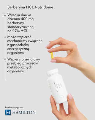 Berberyna HCL wsparcie metabolizmu i procesów trawiennych Nutridome 60 kapsułek - 2