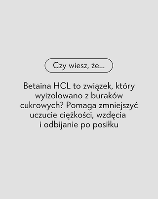 Betaina HCL 475 mg na wsparcie trawienia, wzdęcia, uczucie ciężkości i niską kwasowość żołądka Nutridome 60 kapsułek - 3