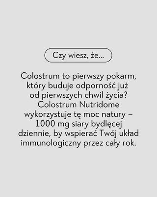 Colostrum 1000 mg/dzień na odporność, siara bydlęca z witaminami i minerałami Nutridome 60 szt. - 3