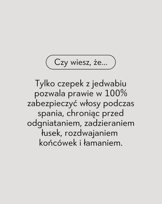 Jedwabny czepek do spania na włosy kręcone, falowane i na długie włosy Twisty