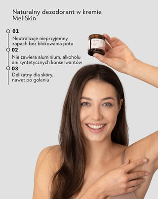 Dezodorant w kremie naturalny pod pachy dla kobiet i dla mężczyzn Mel Skin_2