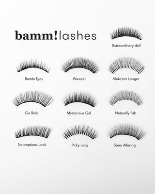 Sztuczne rzęsy 2d do wielokrotnego stosowania lekkie i miękkie Picky Lady Bamm!Lashes