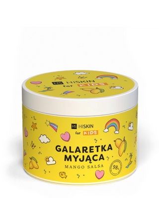 Galaretka myjąca do kąpieli dla dzieci żółta mango salsa HiSkin for Kids