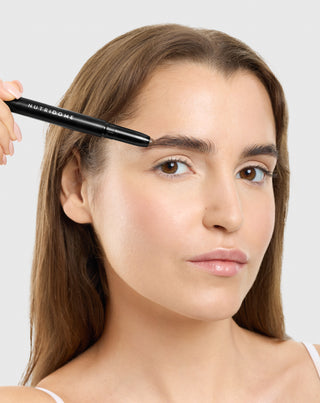 Brązowy wosk do brwi z olejem rycynowym z efektem laminacji Nutridome - 2