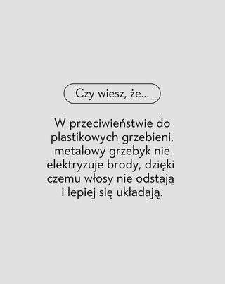 Metalowy grzebień do brody każdego typu i długości Monolit