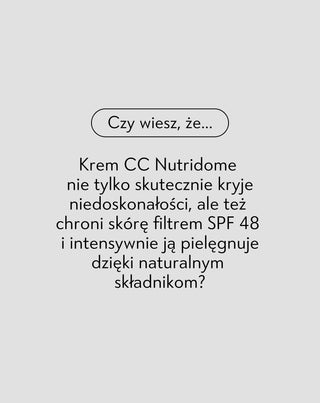 Kryjący krem do twarzy CC SPF 48 z kolagenem i naturalnymi olejami Nutridome 01 Vanilla Nutridome