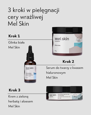 Odżywczy krem do cery suchej i zmęczonej z zieloną herbatą i aloesem Mel Skin_3