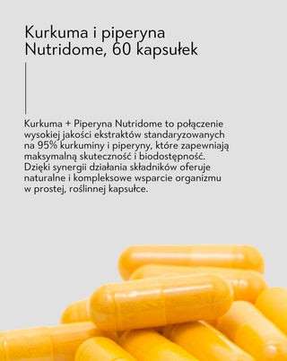Kurkumina i piperyna na wsparcie trawienia i pracy wątroby suplement diety Nutridome 60 kapsułek - 3