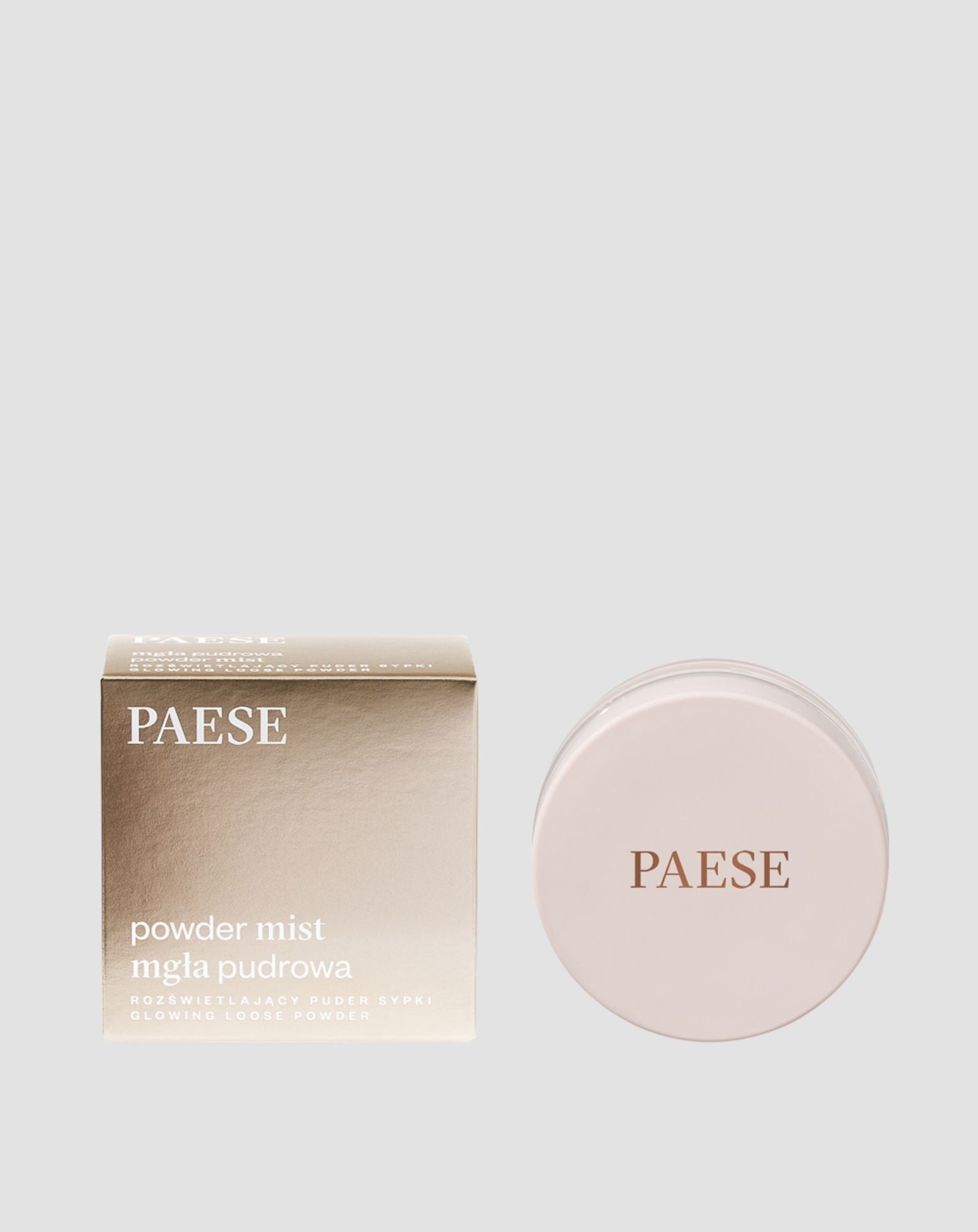 Wygładzający puder sypki nadający skórze blasku Mgła pudrowa Paese - 01 Light Beige - 3
