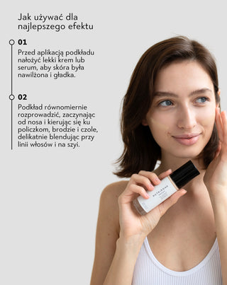 Lekki podkład do twarzy dobrze kryjący matujący 12h 01 ivory Nutridome