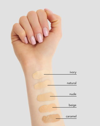 Lekki podkład do twarzy dobrze kryjący matujący 12h 01 ivory Nutridome