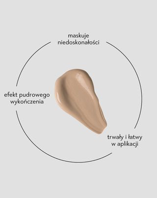 Lekki podkład do twarzy dobrze kryjący matujący 12h 01 ivory Nutridome