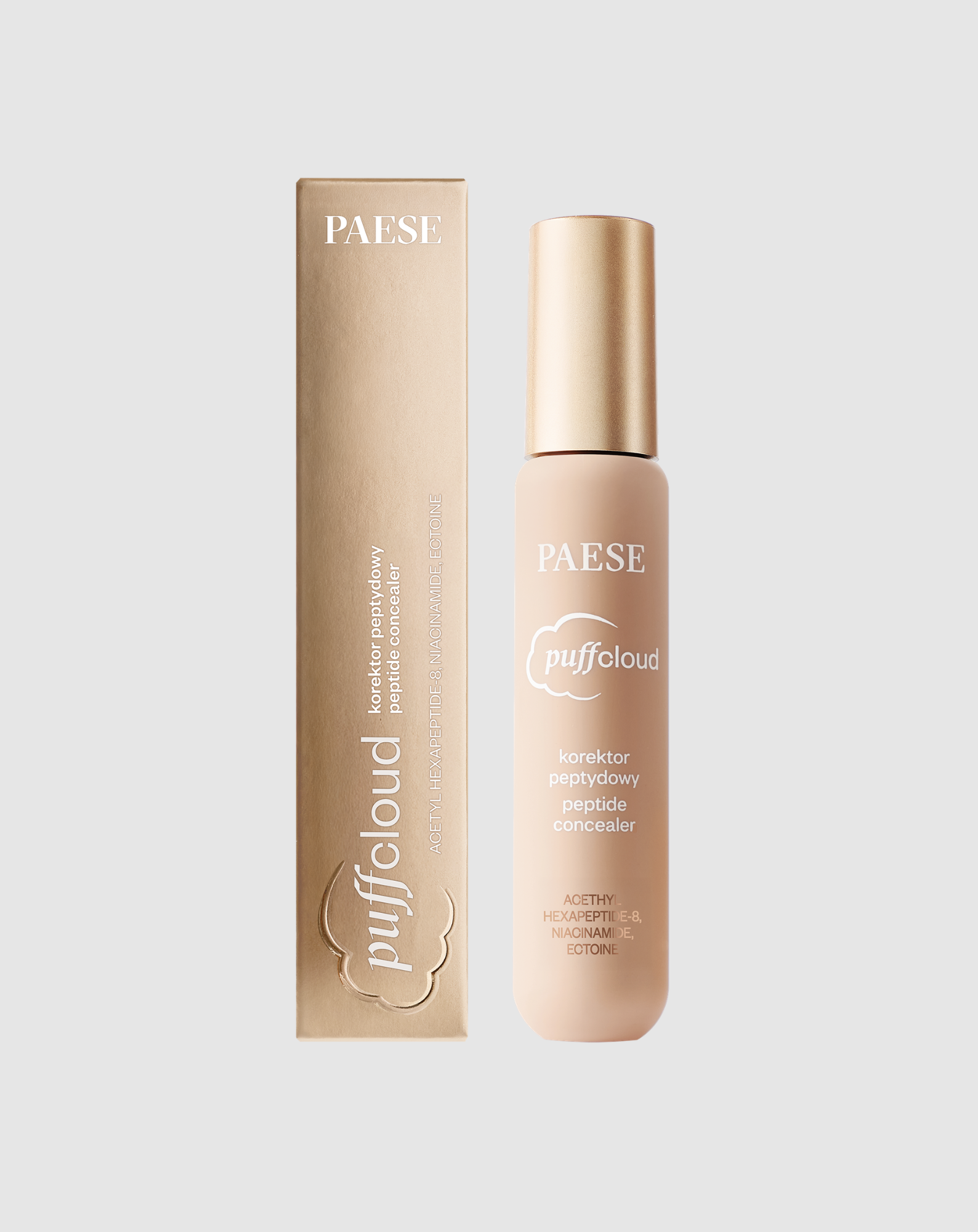 Peptydowy, pielęgnujący korektor pod oczy Puff Cloud z efektem blur Pease - 01 light beige - 6