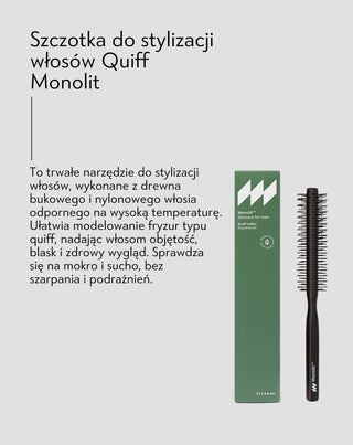 Szczotka do stylizacji włosów Quiff z drewna bukowego Monolit - 4