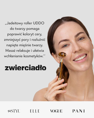 Roller do twarzy z tygrysiego oka zmniejszający cienie i obrzęki Uddo_4 - 4