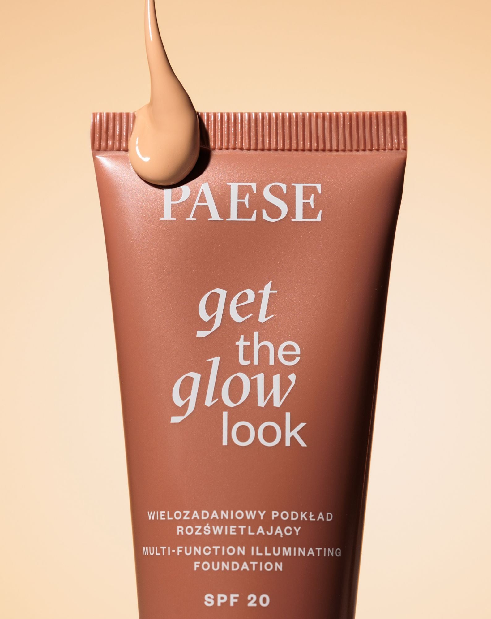 Wielozadaniowy lekki podkład rozświetlający get the glow look Paese - 1n light beige - 5