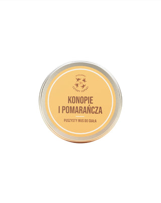 Mus do ciała konopie i pomarańcza z olejkiem eterycznym z imbiru Mydlarnia Cztery Szpaki