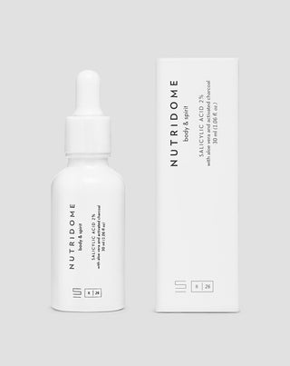 Kwas salicylowy 2% serum do twarzy na niedoskonałości i trądzik z niacyną i aloesem Nutridome