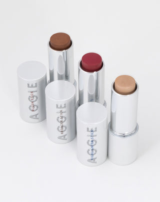 Zestaw do makijażu róż, bronzer, rozświetlacz uniwersalny do każdego rodzaju skóry Aggie