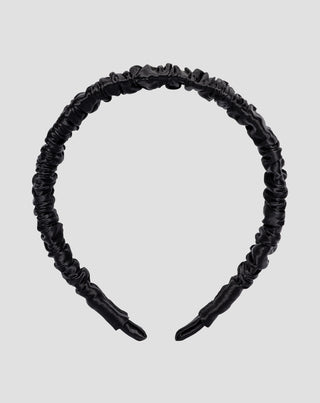 Jedwabna opaska do włosów z 100% naturalnego jedwabiu czarna Twisty