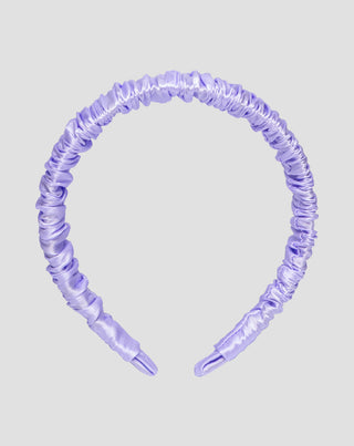Jedwabna opaska do włosów z 100% naturalnego jedwabiu liliowa Twisty