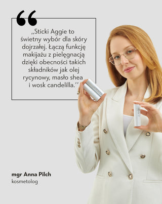 Róż do policzków w sztyfcie z masłem shea i olejem rycynowym dla kobiet 50+ Aggie - 6