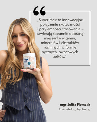 Żelki na włosy przyspieszające wzrost i poprawiające kondycję Super Hair Oh!Tomi 60 szt. - 4