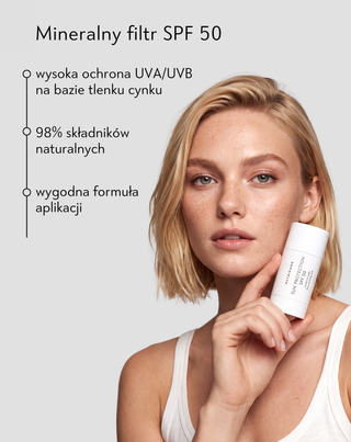 Mineralny filtr SPF 50 w sztyfcie do twarzy i ciała, nawilżenie i ochrona UVB, UVA Nutridome - 3