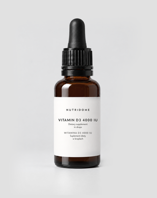 Witamina D3 w kroplach 4000 UI/dzień na odporność i mocne kości z witaminą E Nutridome 30 ml - 1