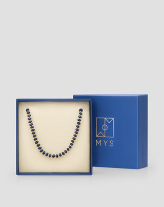 Łańcuszek do okularów pozłacany z lapisem lazuli Mys_1