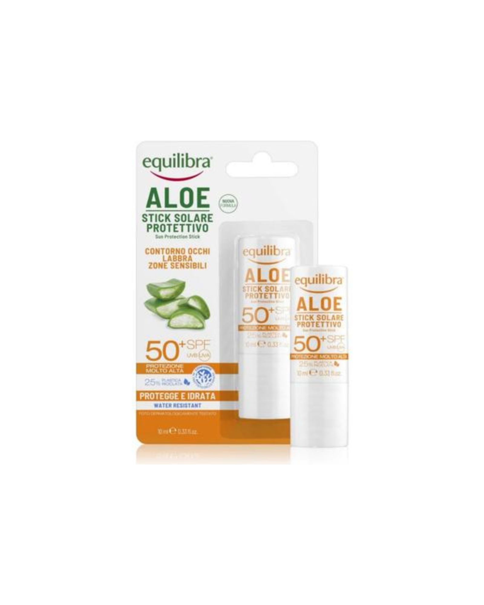 Aloesowy sztyft przeciwsłoneczny SPF 50+ UVA, UVB do stosowania miejscowego Equilibra - 1