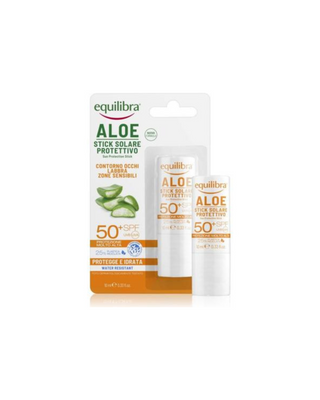 Aloesowy sztyft przeciwsłoneczny SPF 50+ UVA, UVB do stosowania miejscowego Equilibra