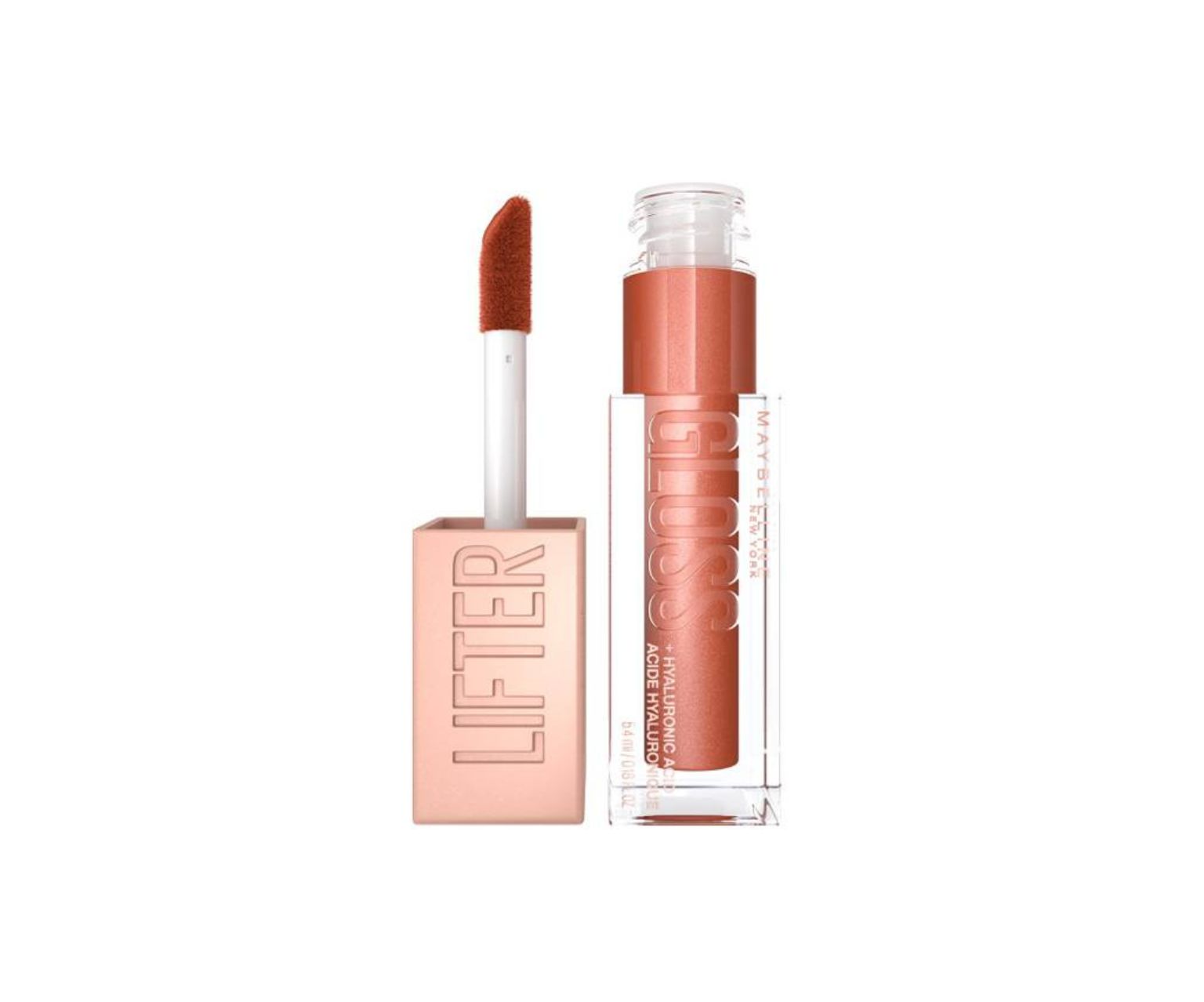 Błyszczyk do ust z kwasem hialuronowym i witaminą E Lifter Gloss 017 Copper Maybelline - 2