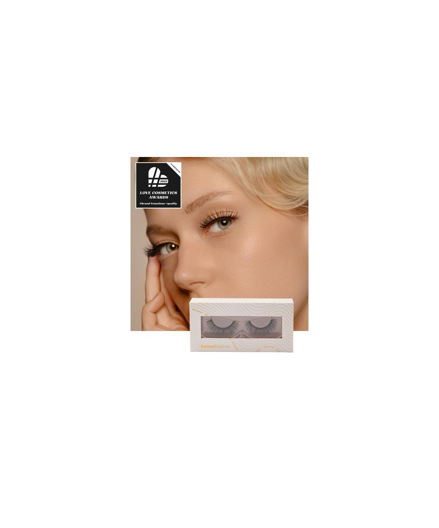 Sztuczne rzęsy na pasku 2d do wielokrotnego stosowania łatwe w aplikacji Wowee! Bamm!Lashes - 3