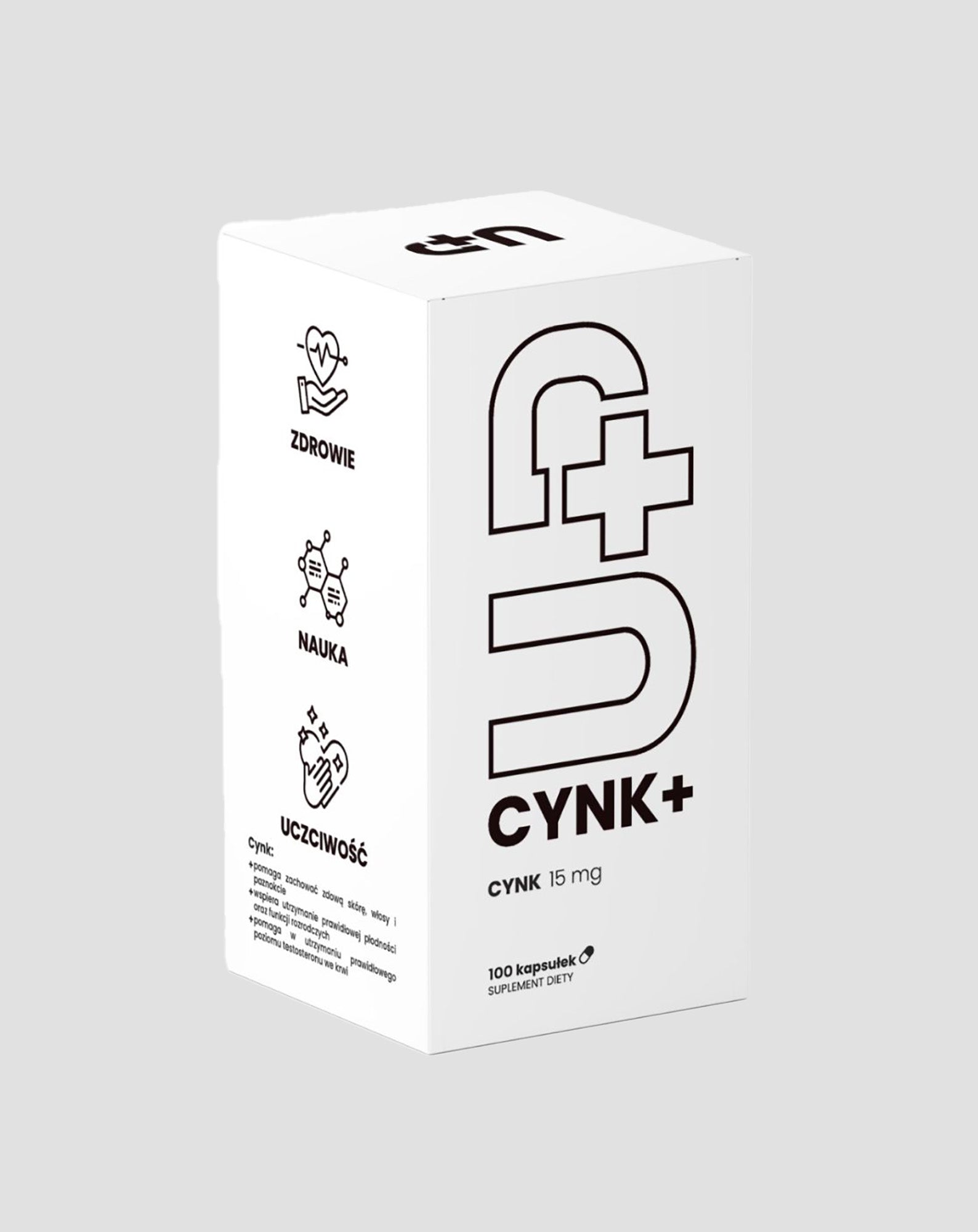 Up Cynk plus zawierający 15mg cynku w jednej kapsułce Up Health Pharma 100 kapsułek - 1