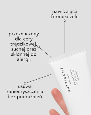Żel do mycia twarzy oczyszczający i nawilżający z alantoiną Nutridome - 3