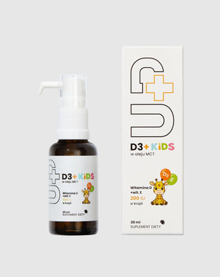 Suplement Up D3+ Kids Witamina D3 w kroplach dla wsparcia odporności, kości i prawidłowego rozwoju dziecka Up Health Pharma