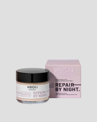 Krem do twarzy na noc z ochroną lipidową Second skin Repair by night Veoli Botanica - 1