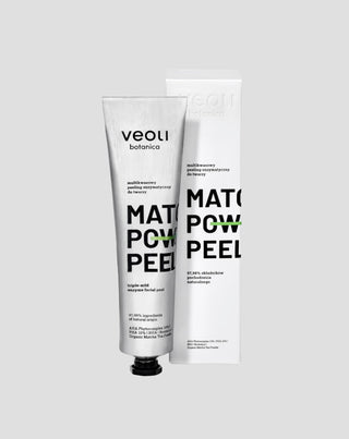 Peeling enzymatyczny z kwasami AHA 10%, PHA 10%, BHA Matcha power peel Veoli Botanica - 1
