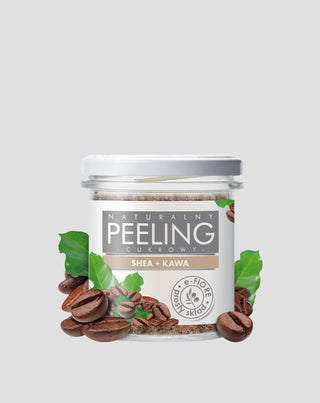 Naturalny peeling cukrowy masło shea i kawa redukujący skórkę pomarańczową E-Fiore