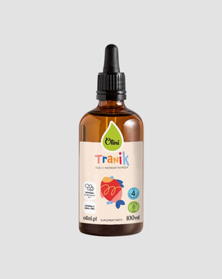 Tran dla niemowląt z wygodną pipetą ułatwiająca dawkowanie Olini - 1