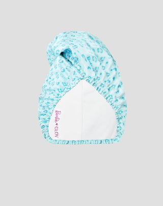 Dwustronny turban do włosów Barbie Double Sided Hair Wrap Sport&Satin Blue Panther Glov - 1