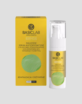 Emulsyjne serum antyoksydacyjne z 6% ascorbyl tetraisopalmitate Rewitalizacja i odżywienie BasicLab - 1