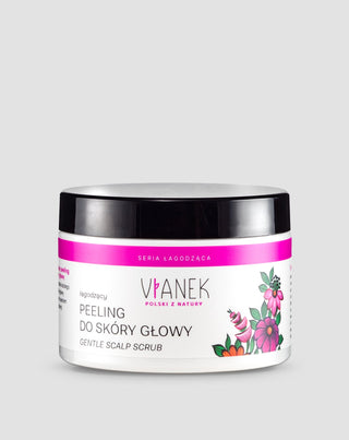Łagodzący peeling do skóry głowy z kwasem salicylowym i cukrem na łupież Vianek - 1