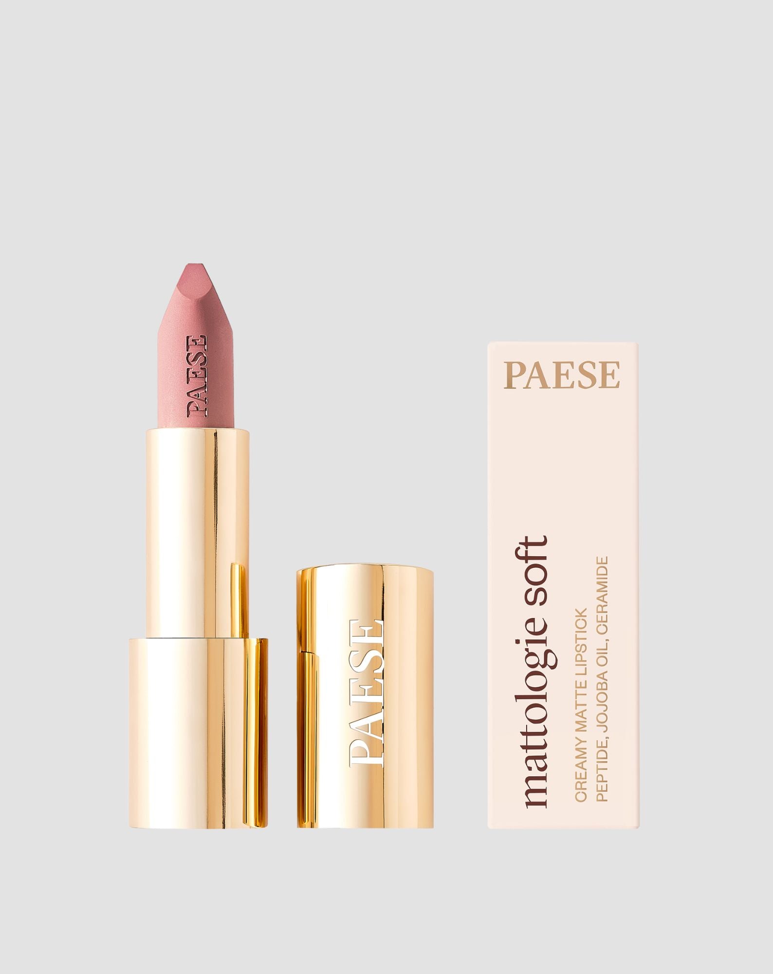 Trwała matowa pomadka do ust z nawilżającą formułą Mattologie Paese - Cherry Nude - 3