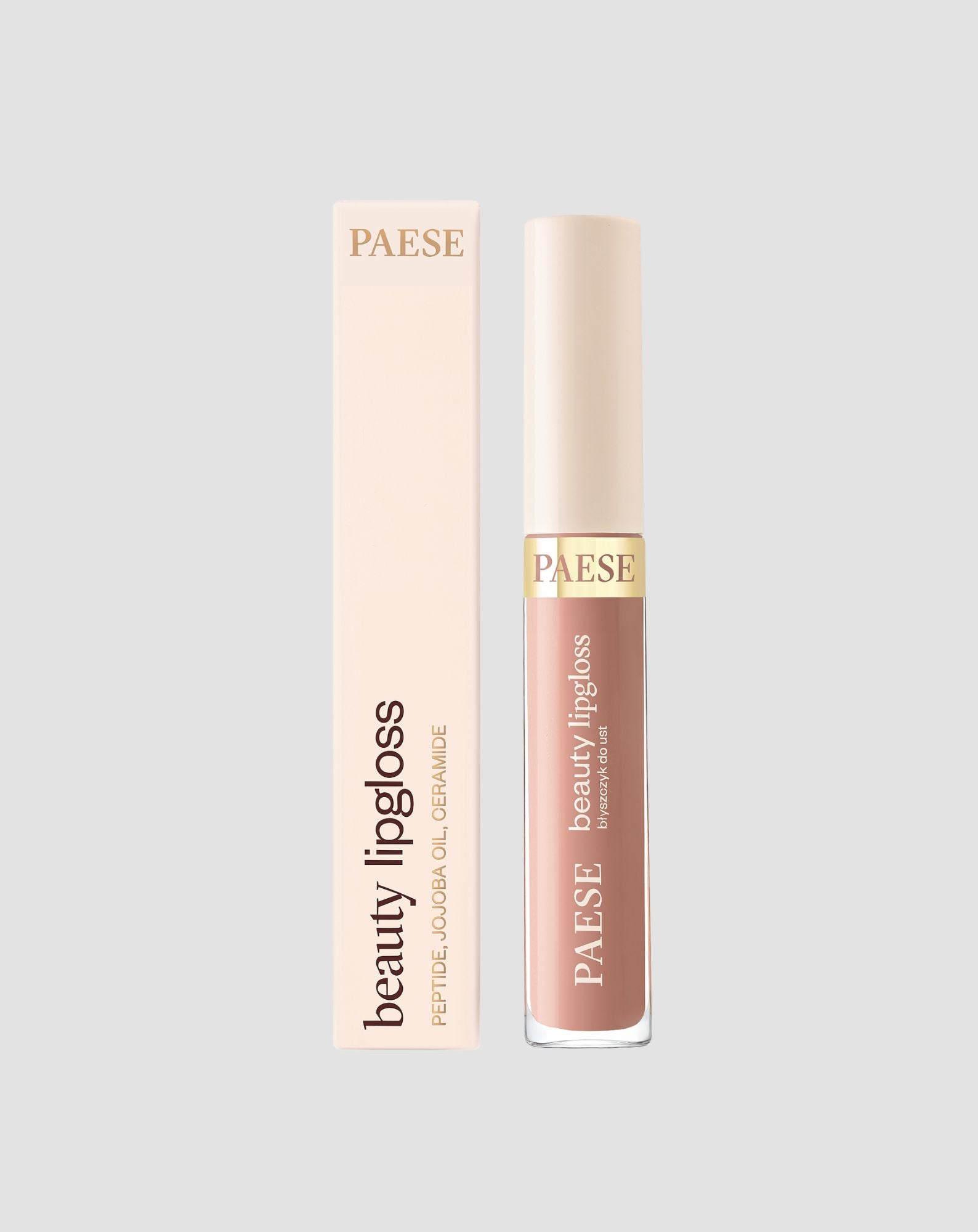 Pielęgnujący błyszczyk do ust z peptydami Beauty Lipgloss Paese - Caramel Mousse - 5