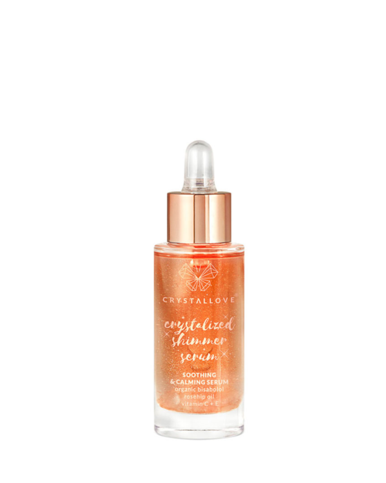 Serum do twarzy z kwarcem różowym i bisabololem - Rose quartz shimmer serum Crystallove - 3