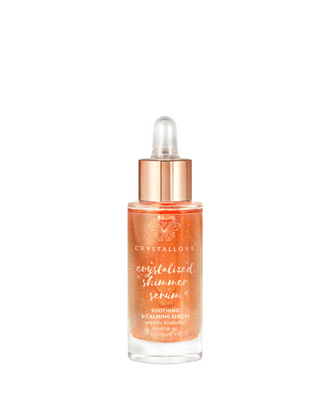 Serum do twarzy z kwarcem różowym i bisabololem - Rose quartz shimmer serum Crystallove