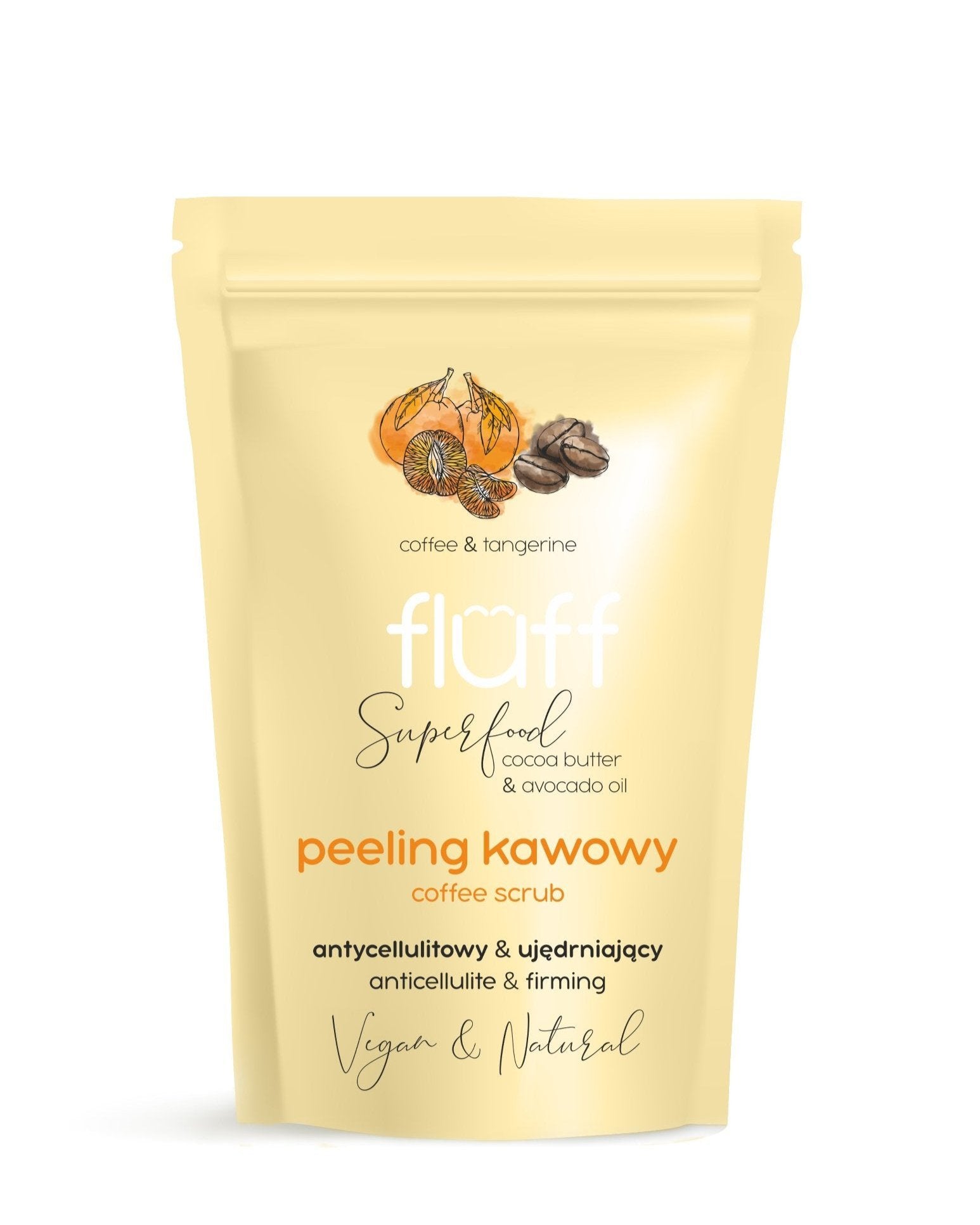 Suchy peeling do ciała z solą z Morza Martwego i kawą robusta Fluff - 1